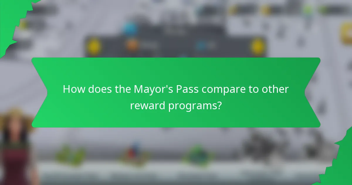 How does the Mayor's Pass compare to other reward programs?