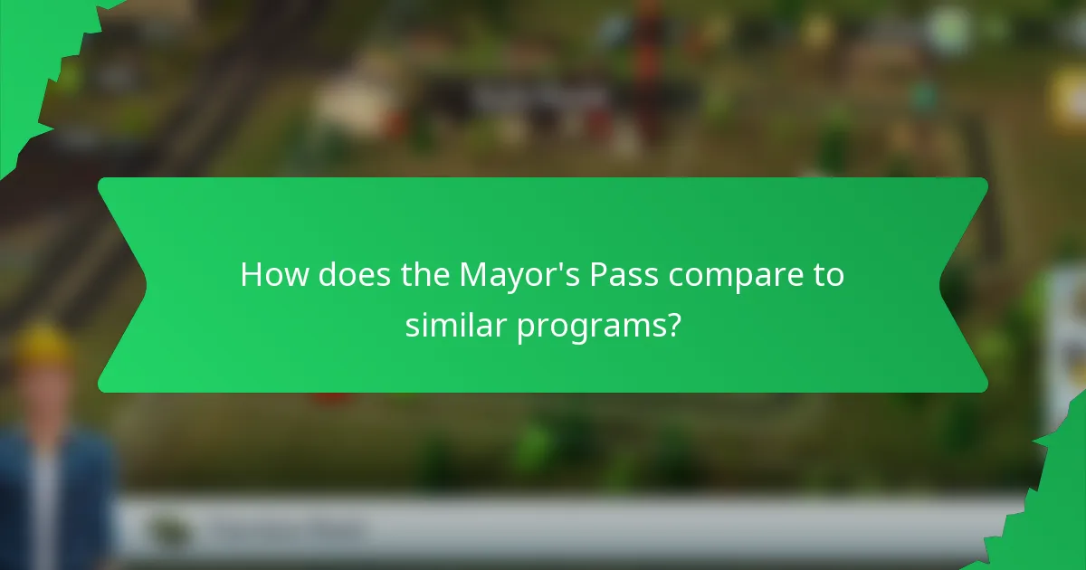 How does the Mayor's Pass compare to similar programs?